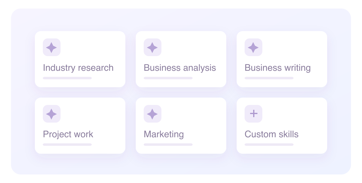 Illustration of QwenWork skills and expert toolkits
