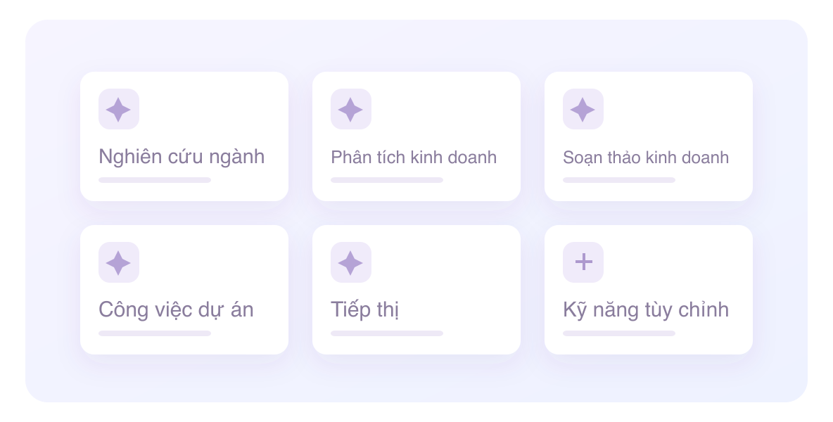 Hình minh họa kỹ năng và bộ công cụ chuyên gia của QwenWork